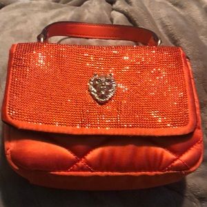 Orange evening bag